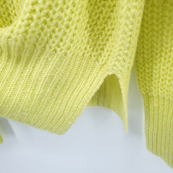 RD Cloth. Relaxed Boxy Cozy Oversized Candy Coated Lime Green Sweater Tunic M - Picture 11 of 16